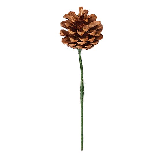 8" Natural Pinecone Christmas Picks
